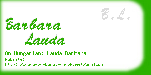 barbara lauda business card